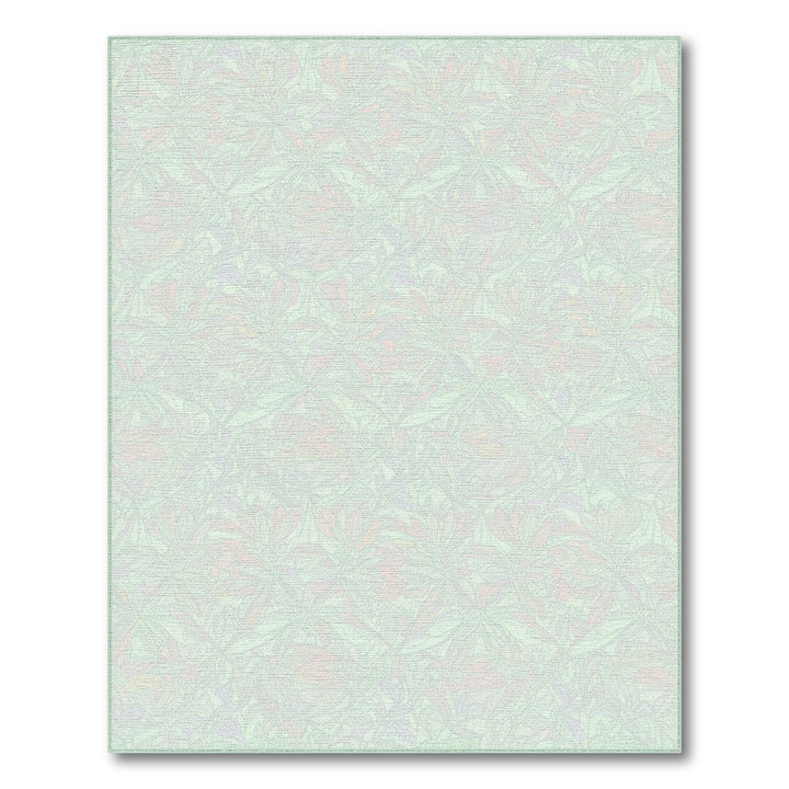 Soft Green Floral Vintage Area Rug