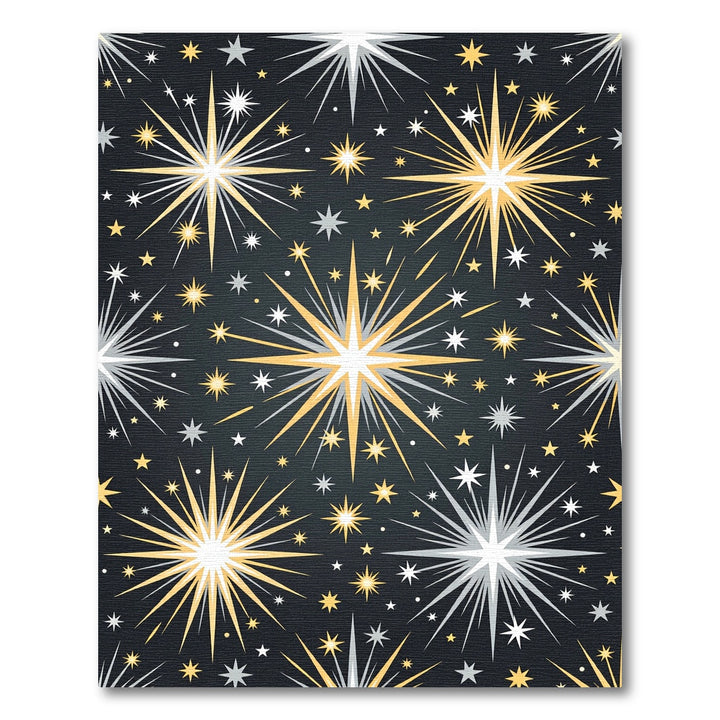 Sparkling Starburst and Twinkle Pattern Rug