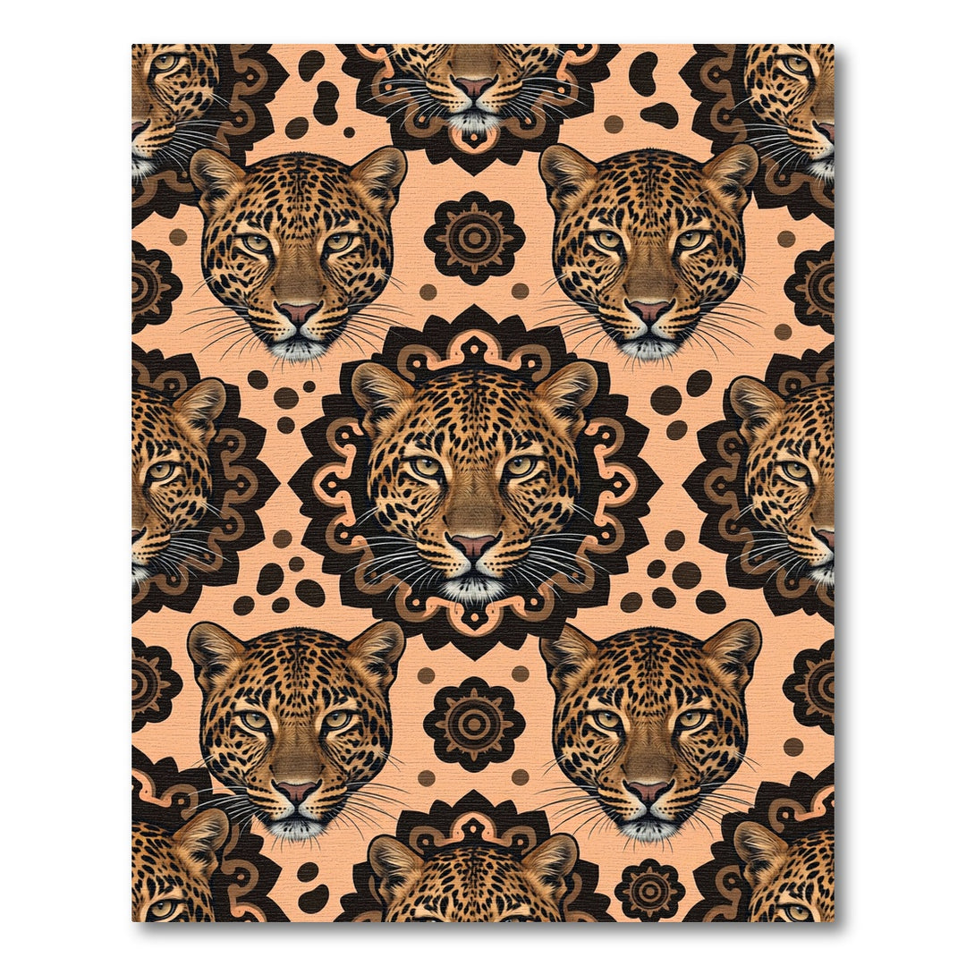 Leopard Medallion Terracotta Home Decor Rug