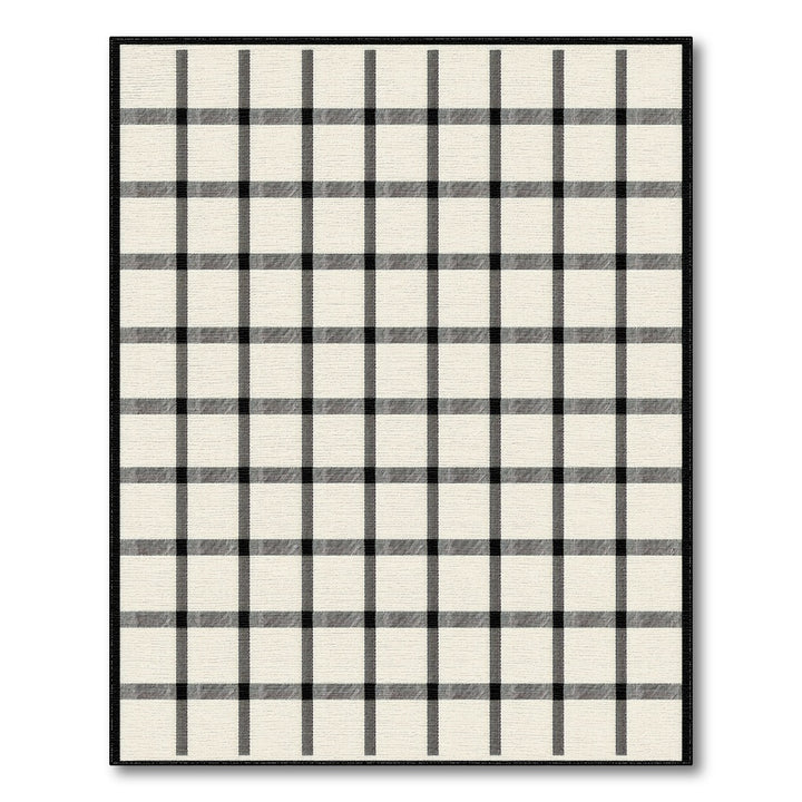 Geometric Modern Buffalo Check Black White Buffalo Check Area Rug