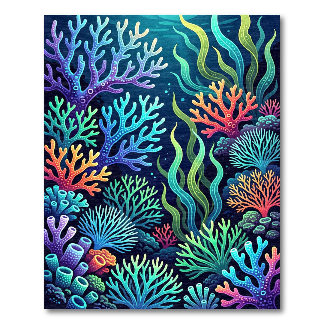 Vibrant Coral Reef Underwater Bloom Rug