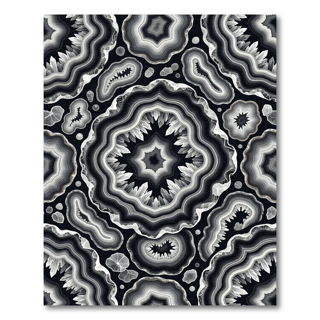 Monochromatic Agate Crystal Geode Rug