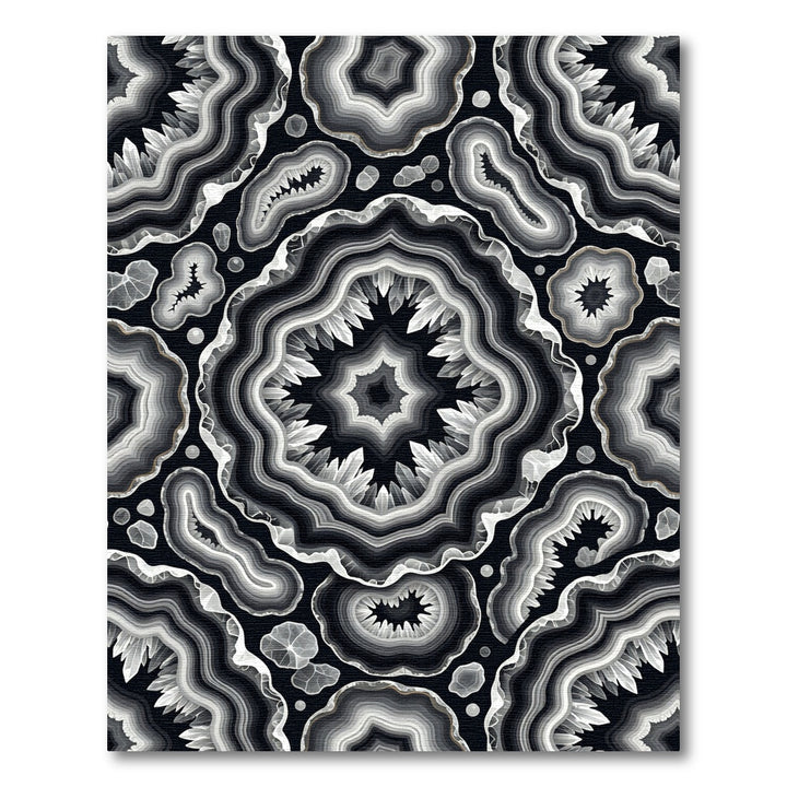 Monochromatic Agate Crystal Geode Rug