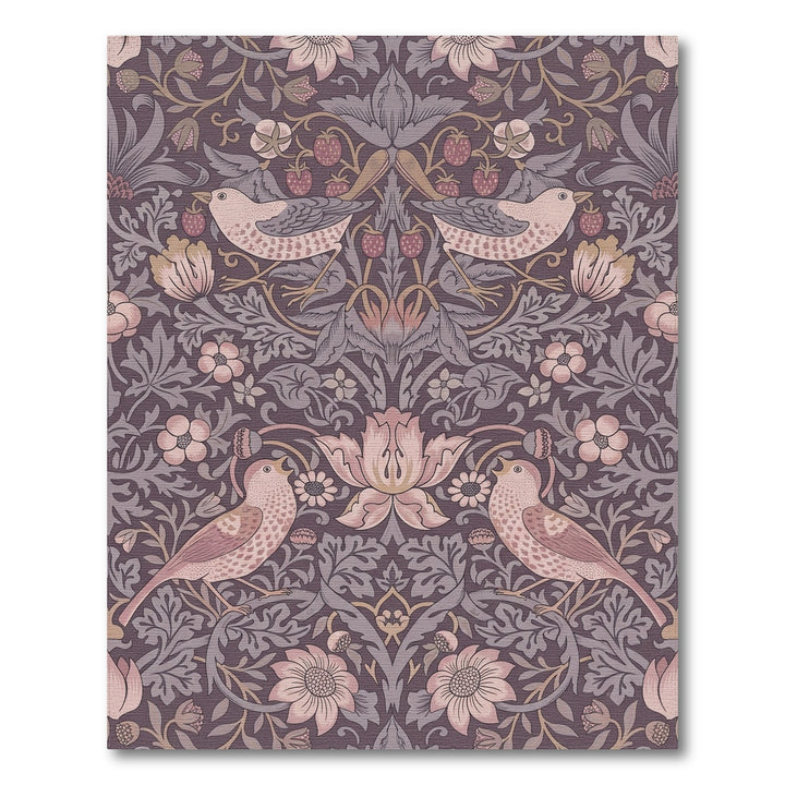 Aubergine Bird Strawberry Garden Rug