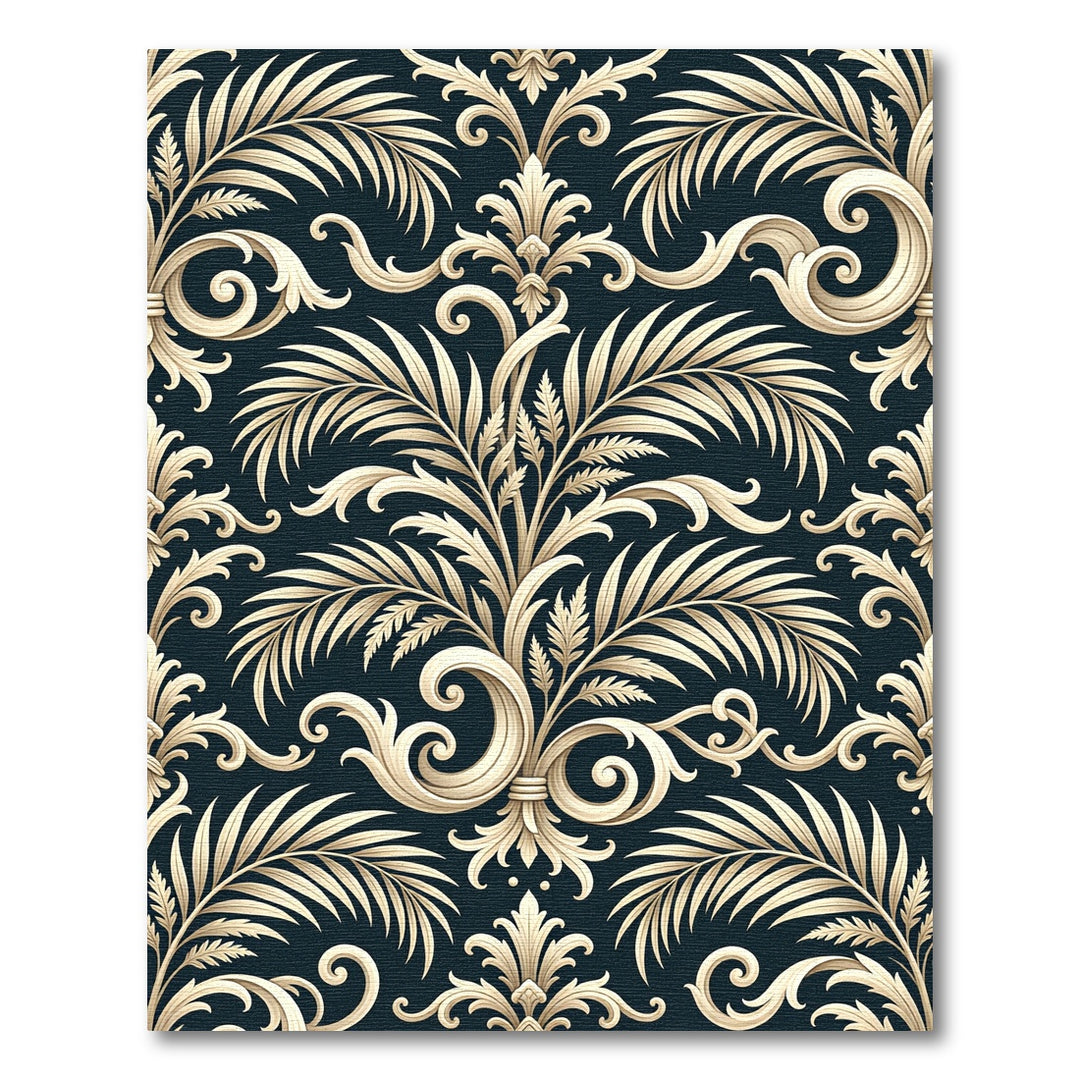 Elegant Ivory Acanthus Scroll Rug