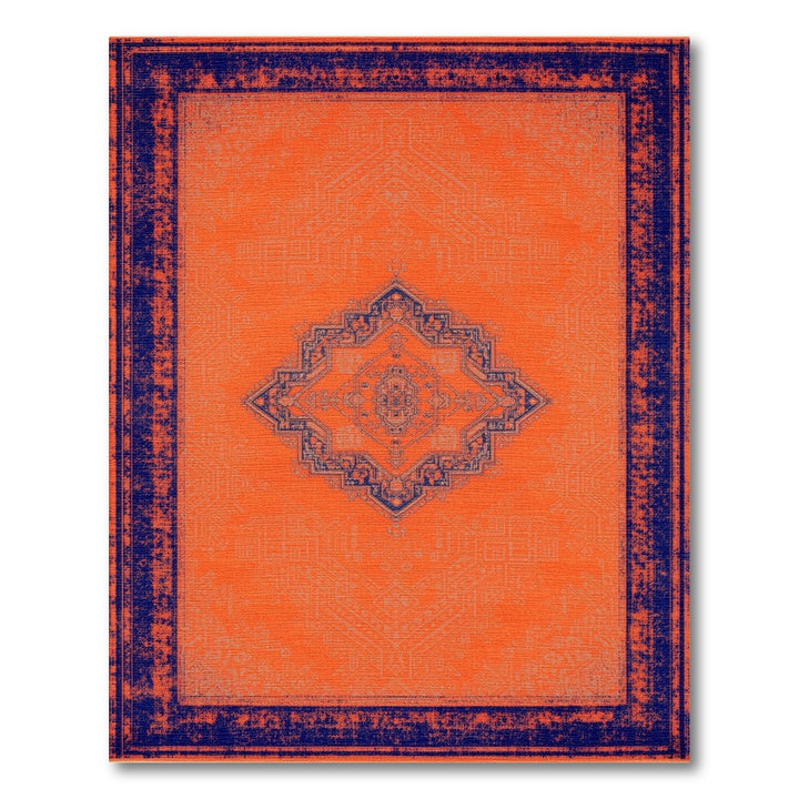 Orange Distressed Vintage Area Rug