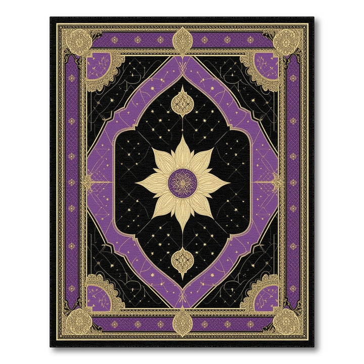 Purple Celestial Lotus Area Rug