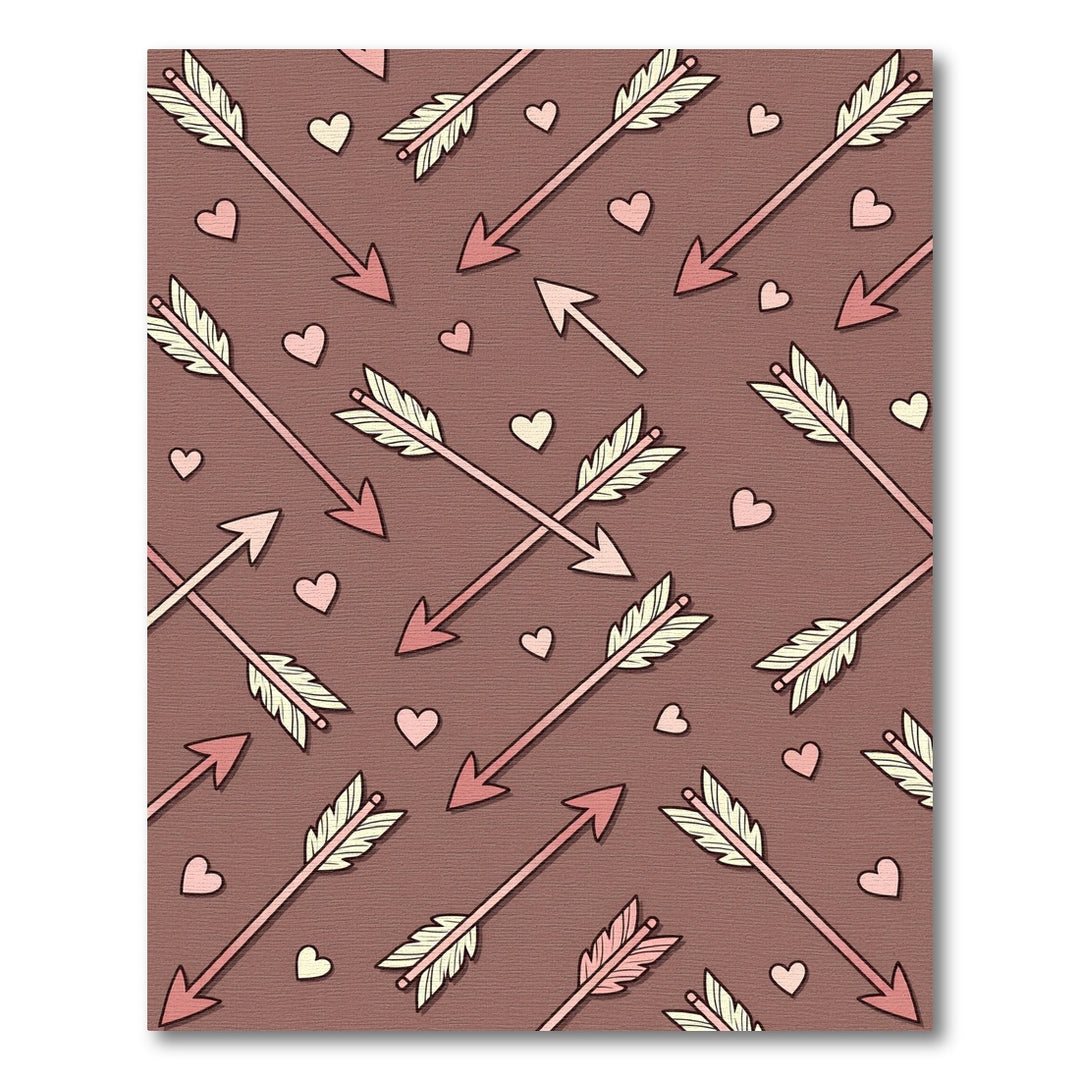 Pink Arrows and Hearts Valentine Rug