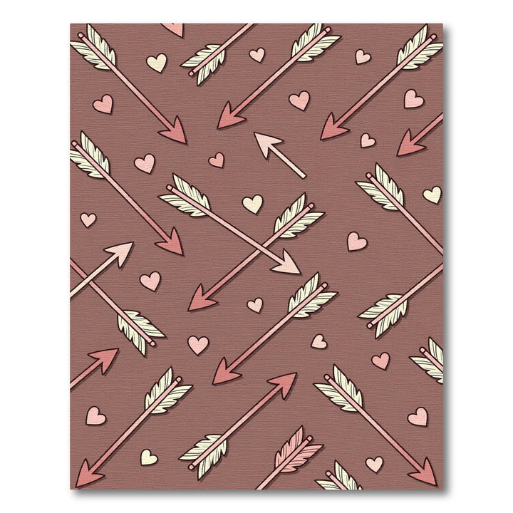 Pink Arrows and Hearts Valentine Rug