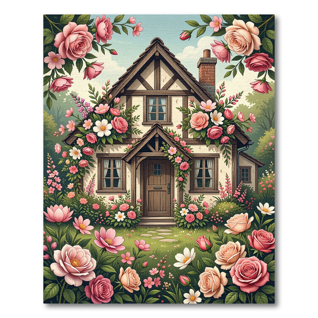 Enchanting Cottage Rose Garden Rug