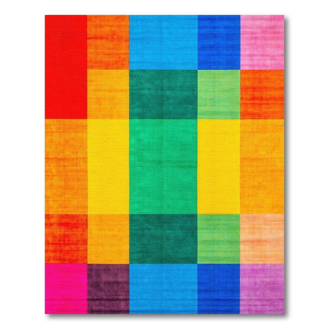 Vibrant Multi-Color Geometric Area Rug