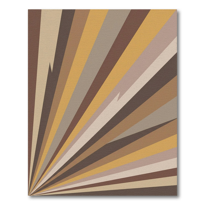 Earthy Burst Abstract Sunbeam Rug