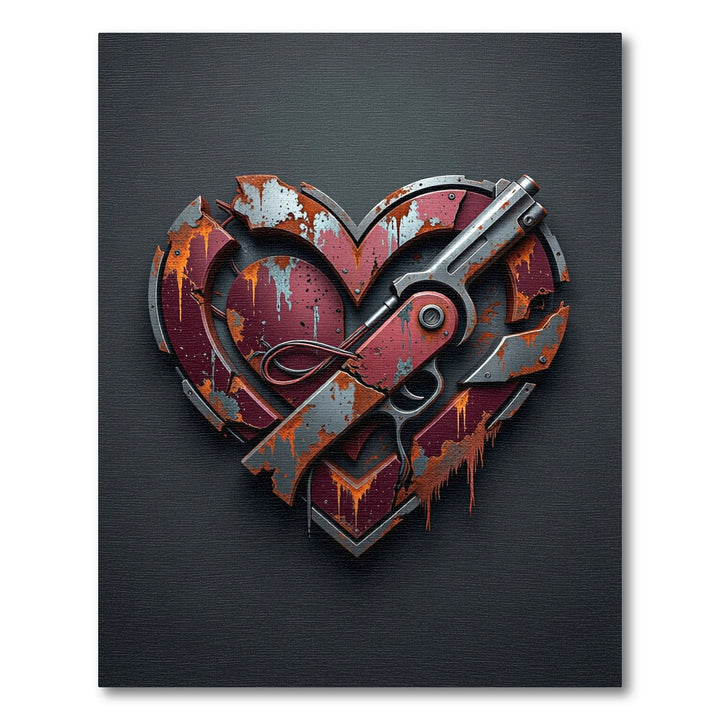 Rusty Red Heart Weapon Rug