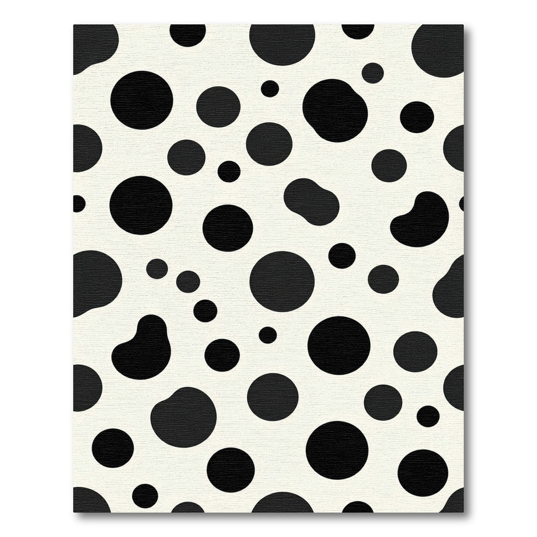 Classic Black Spot Cream Rug
