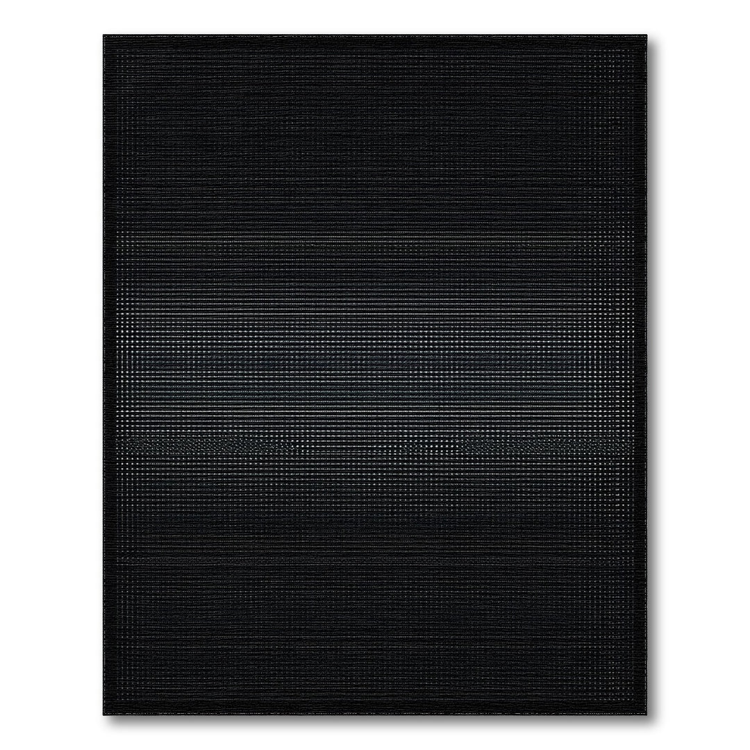 Black and White Black White Geometric Dot Wave Area Rug