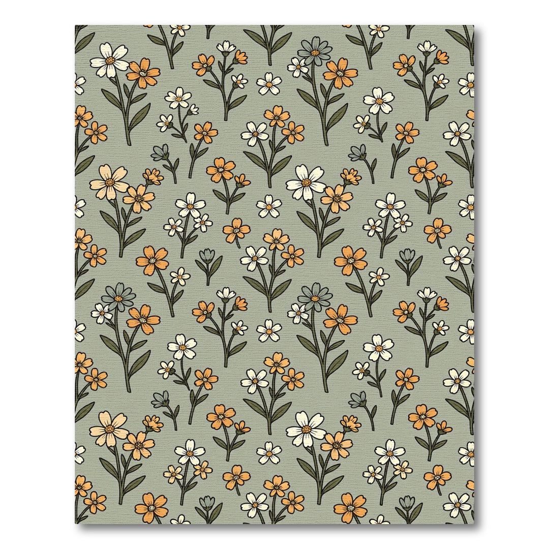 Retro Daisy Meadow Floral Rug