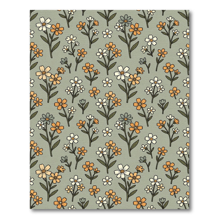 Retro Daisy Meadow Floral Rug