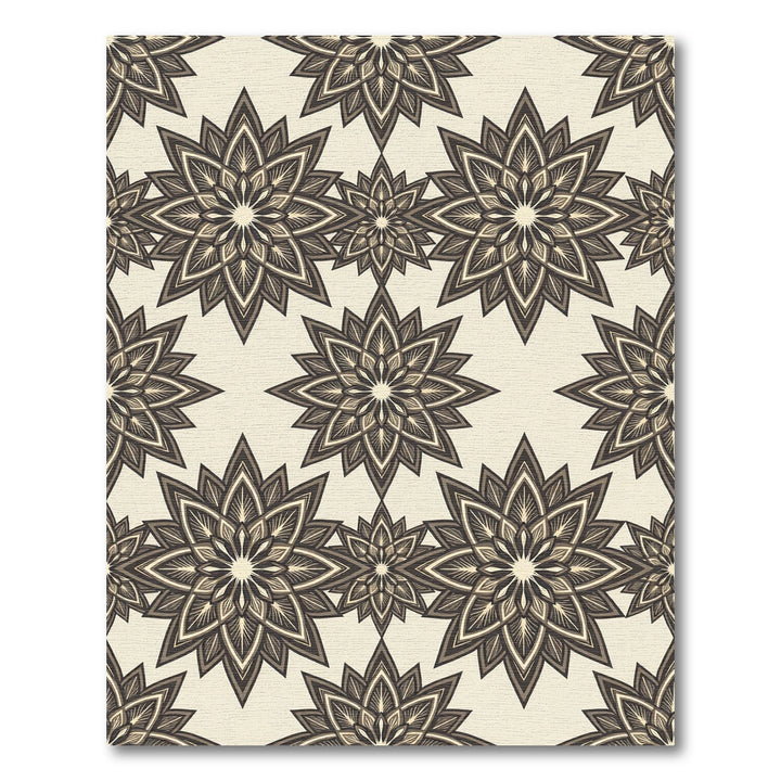 Geometric Floral Mandala Cream Rug
