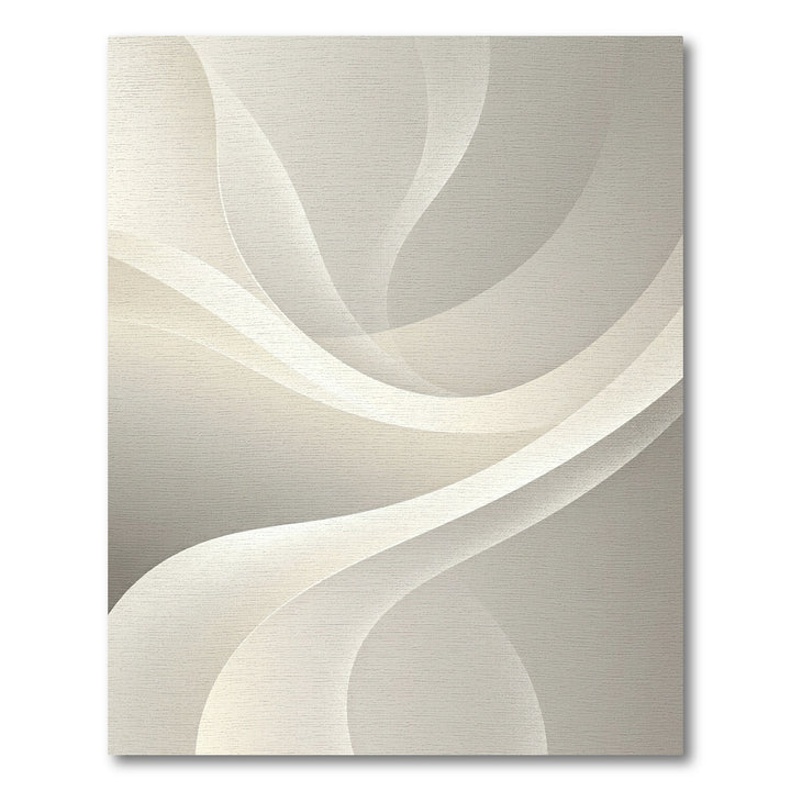 Creamy White Flowing Swirl Rug