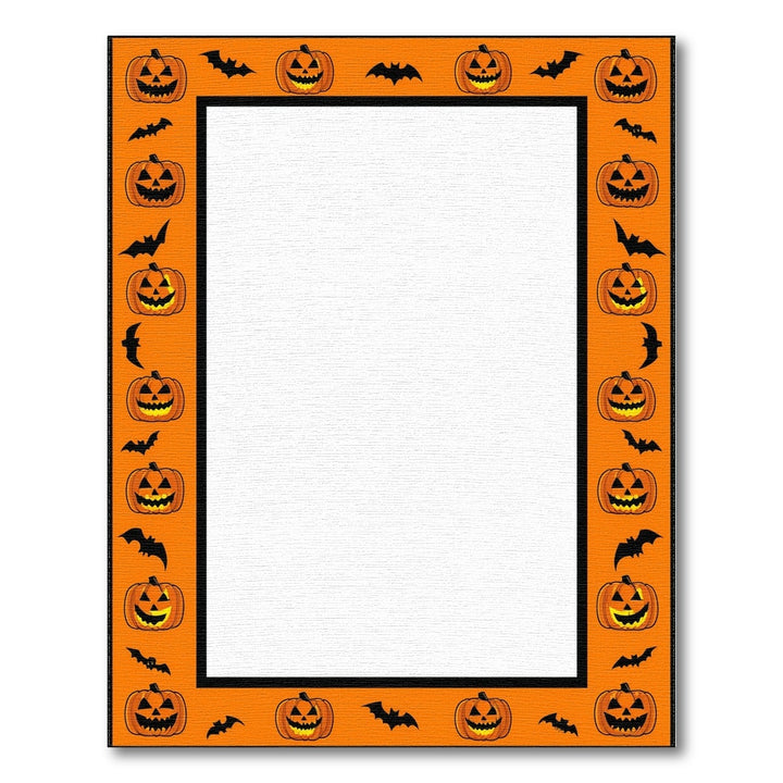 Halloween Pumpkin and Bat Orange Area Rug