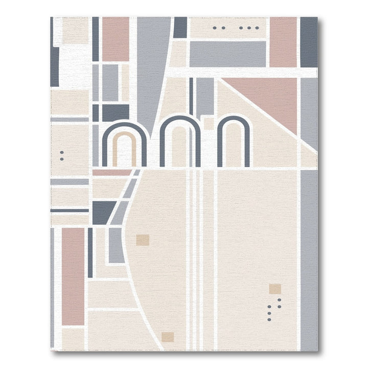 Neutral Geometric Arch Geometric Modern Area Rug