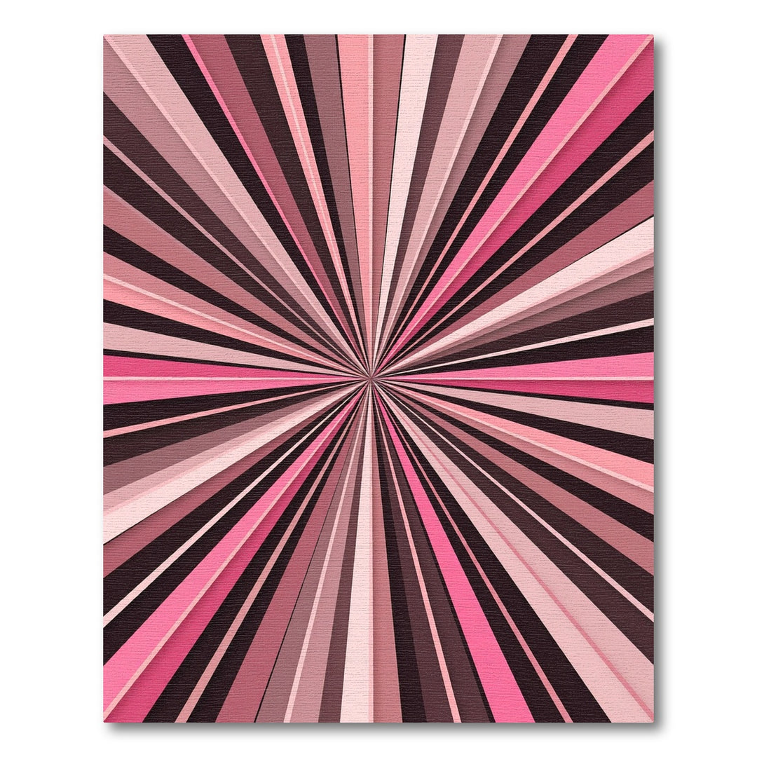 Pink Sunburst Streaks Rug