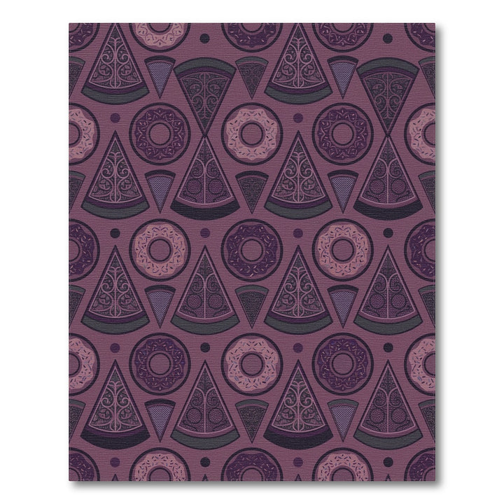 Purple Donut Pizza Slice Seamless Rug