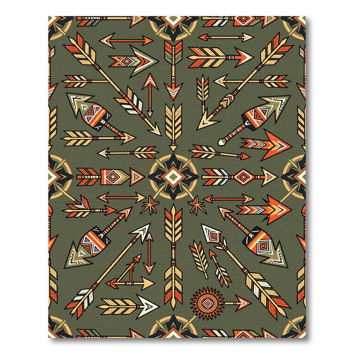 Native American Arrows Southwestern Tribal Rug