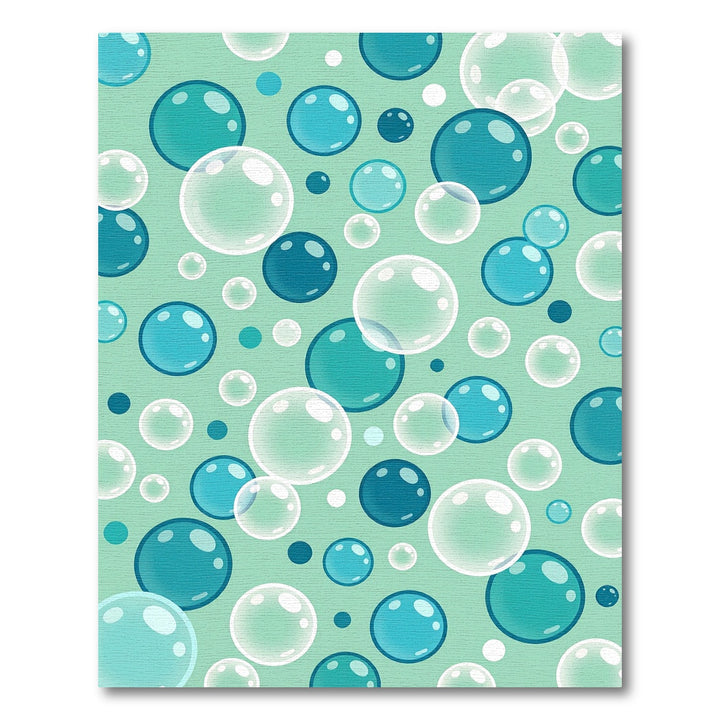 Teal Cyan Bubble Cluster Rug