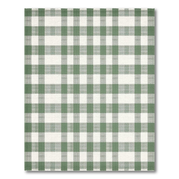 Checkered Green Gingham Checkered Area Rug