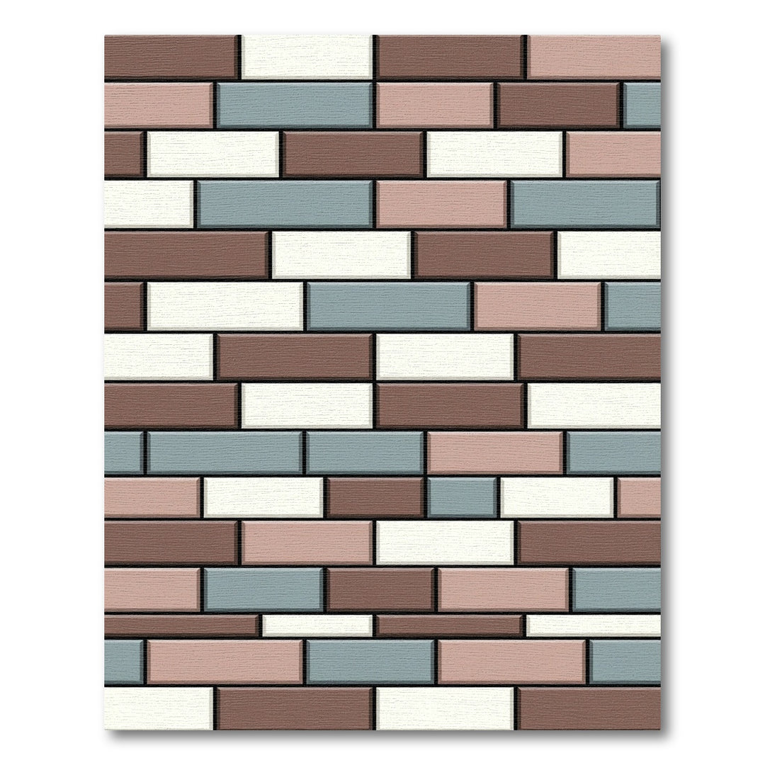 Subtle Brickwork Color Block Rug