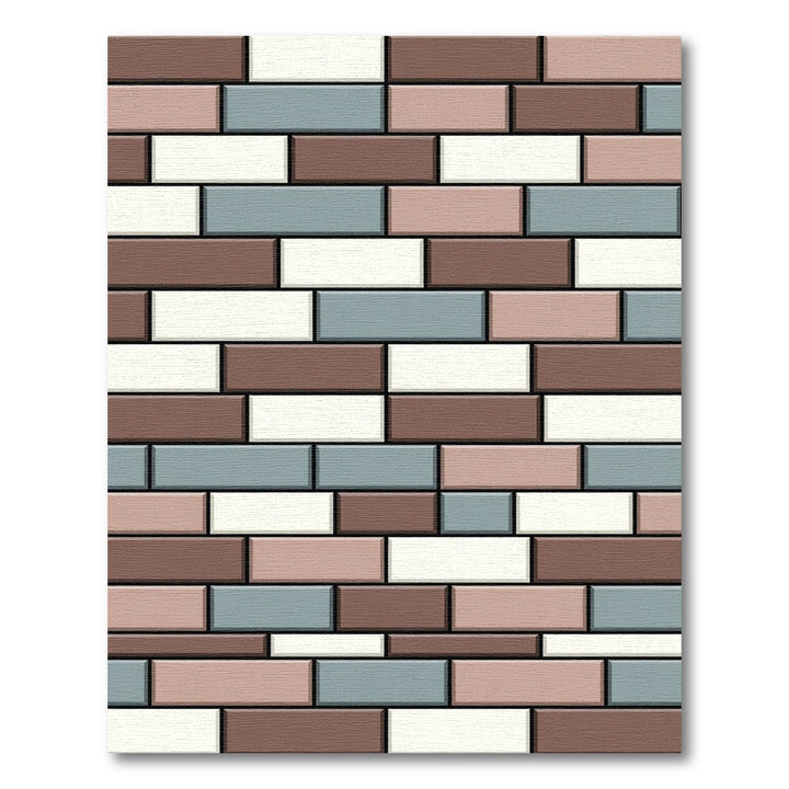 Subtle Brickwork Color Block Rug