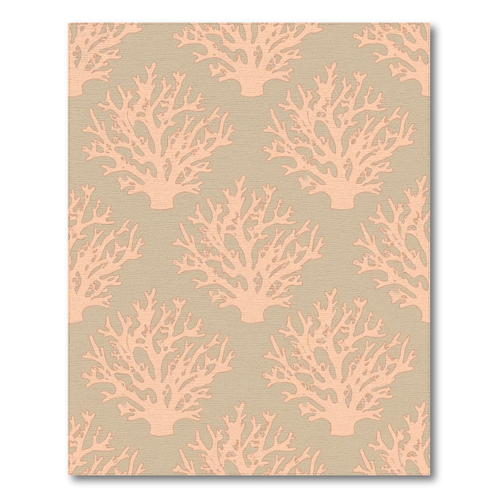 Coral Branch Peach and Tan Rug
