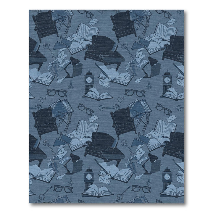Monochromatic Vintage Study Whimsical Arrangement Rug
