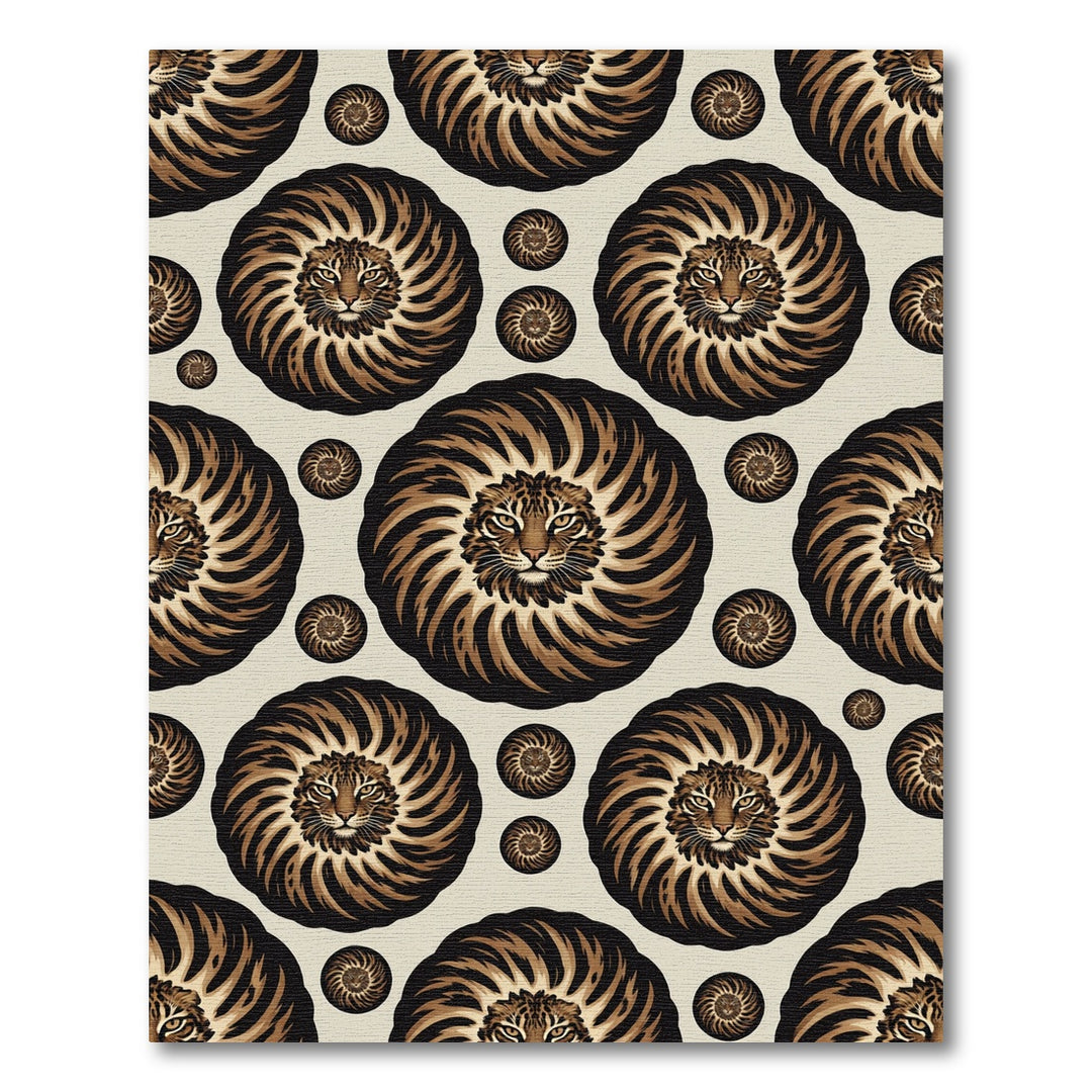 Fierce Tiger Swirl Abstract Rug