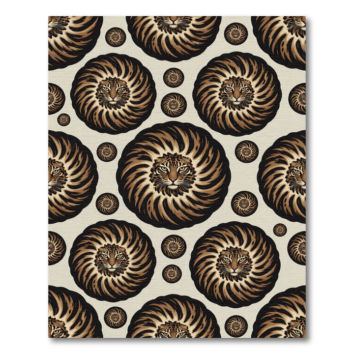 Fierce Tiger Swirl Abstract Rug