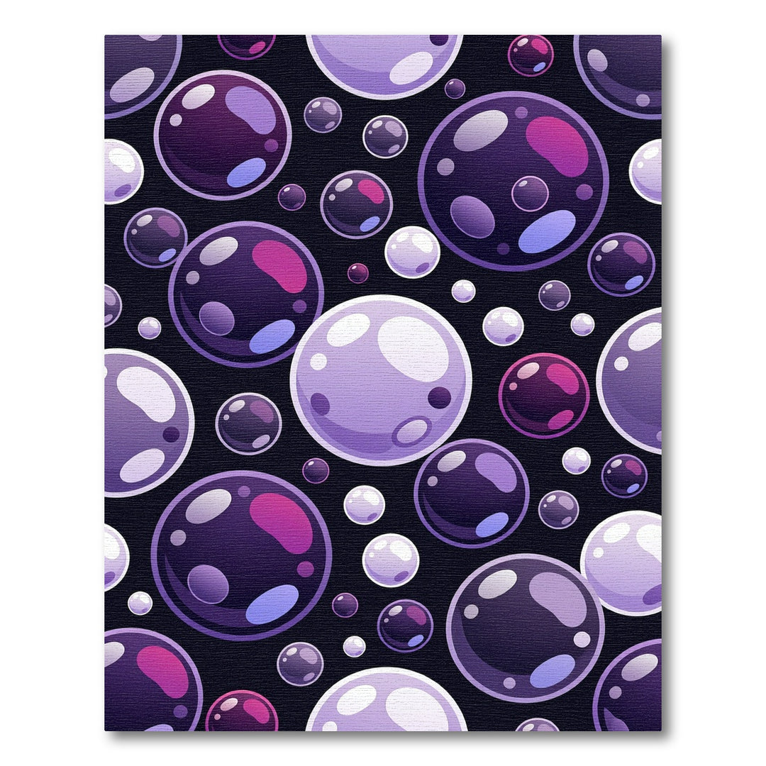 Purple Glossy Bubble Medallion Rug