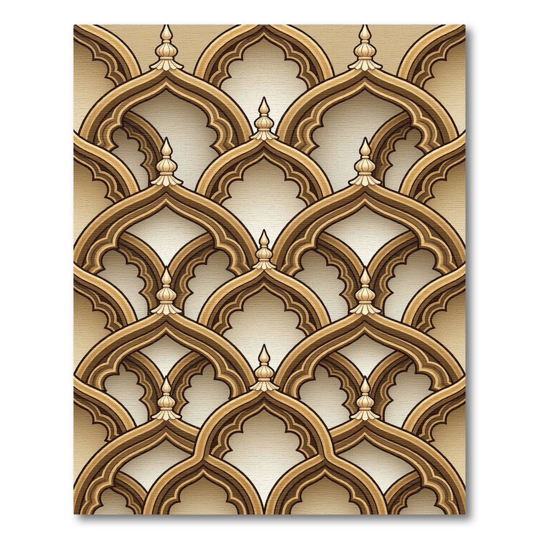 Golden Arches Intricate Geometric Rug