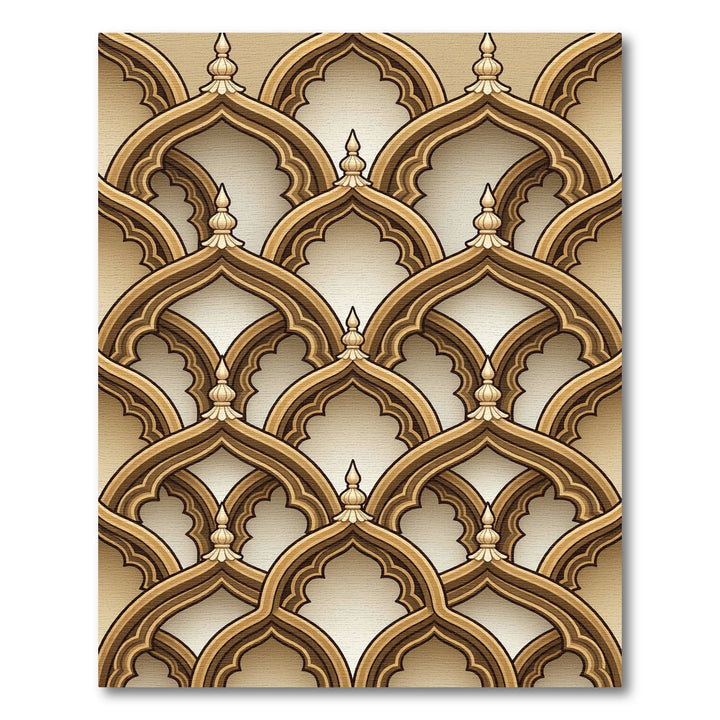 Golden Arches Intricate Geometric Rug