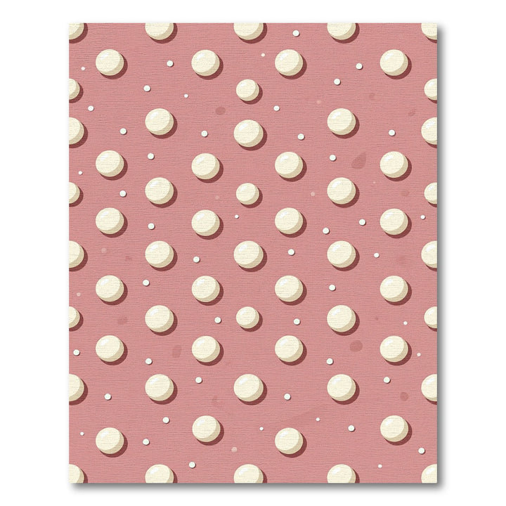 Rosy Pink Pearl Dot Pattern Rug