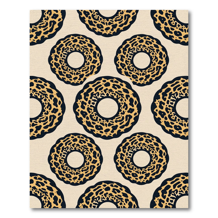 Bold Leopard Ring Repeating Pattern Rug