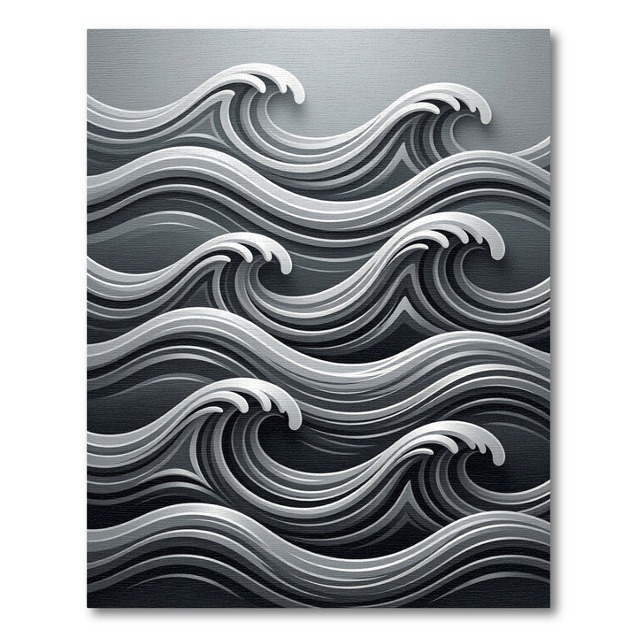Abstract Monochrome Swirl Wave Rug
