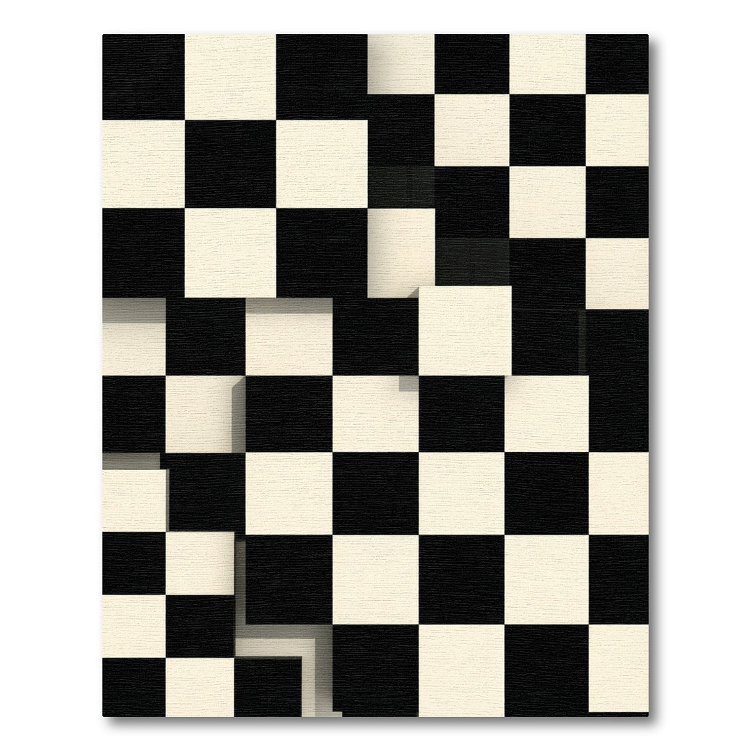 Bold Checkerboard Illusion Rug