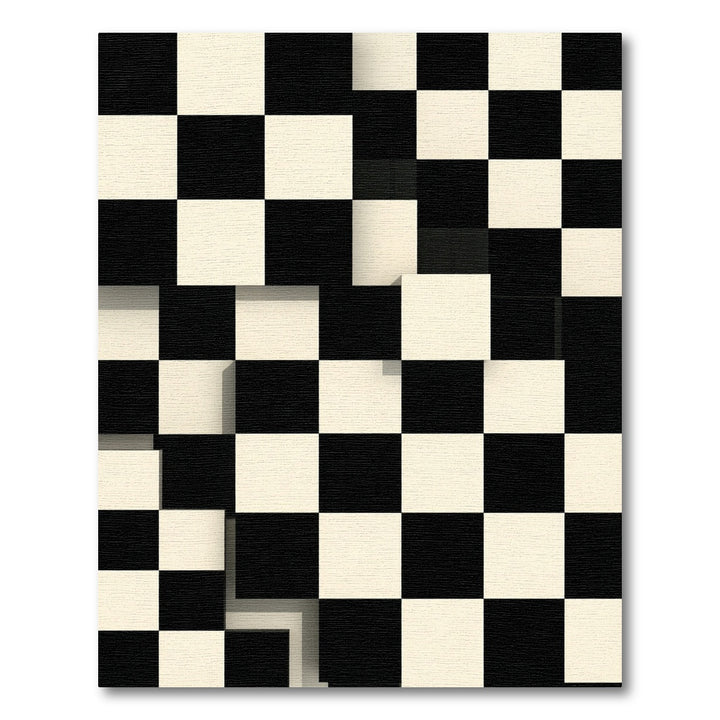 Bold Checkerboard Illusion Rug