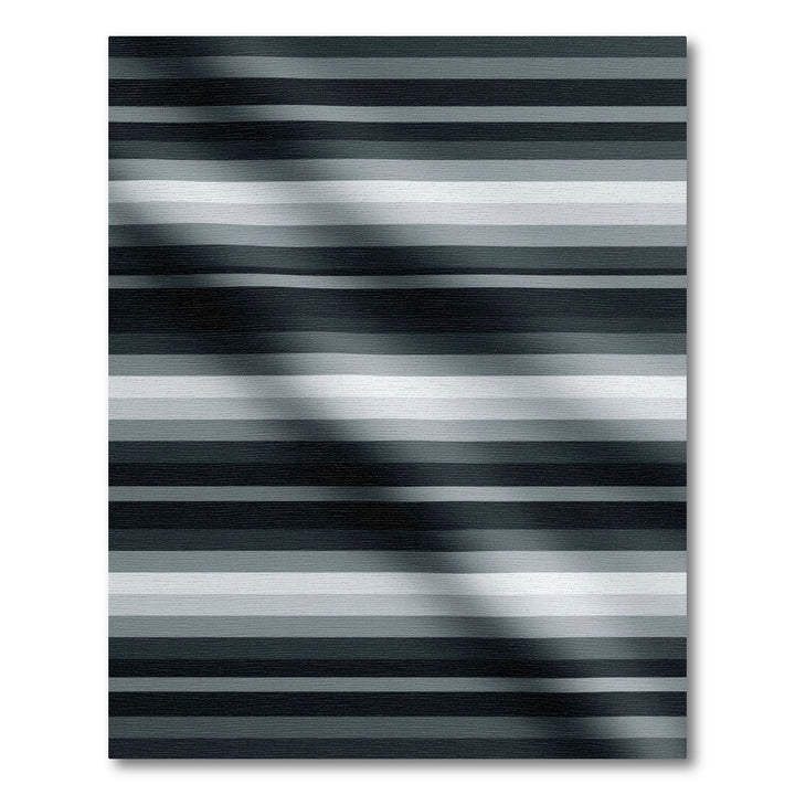 Linear Gradient Stripes Grey Rug