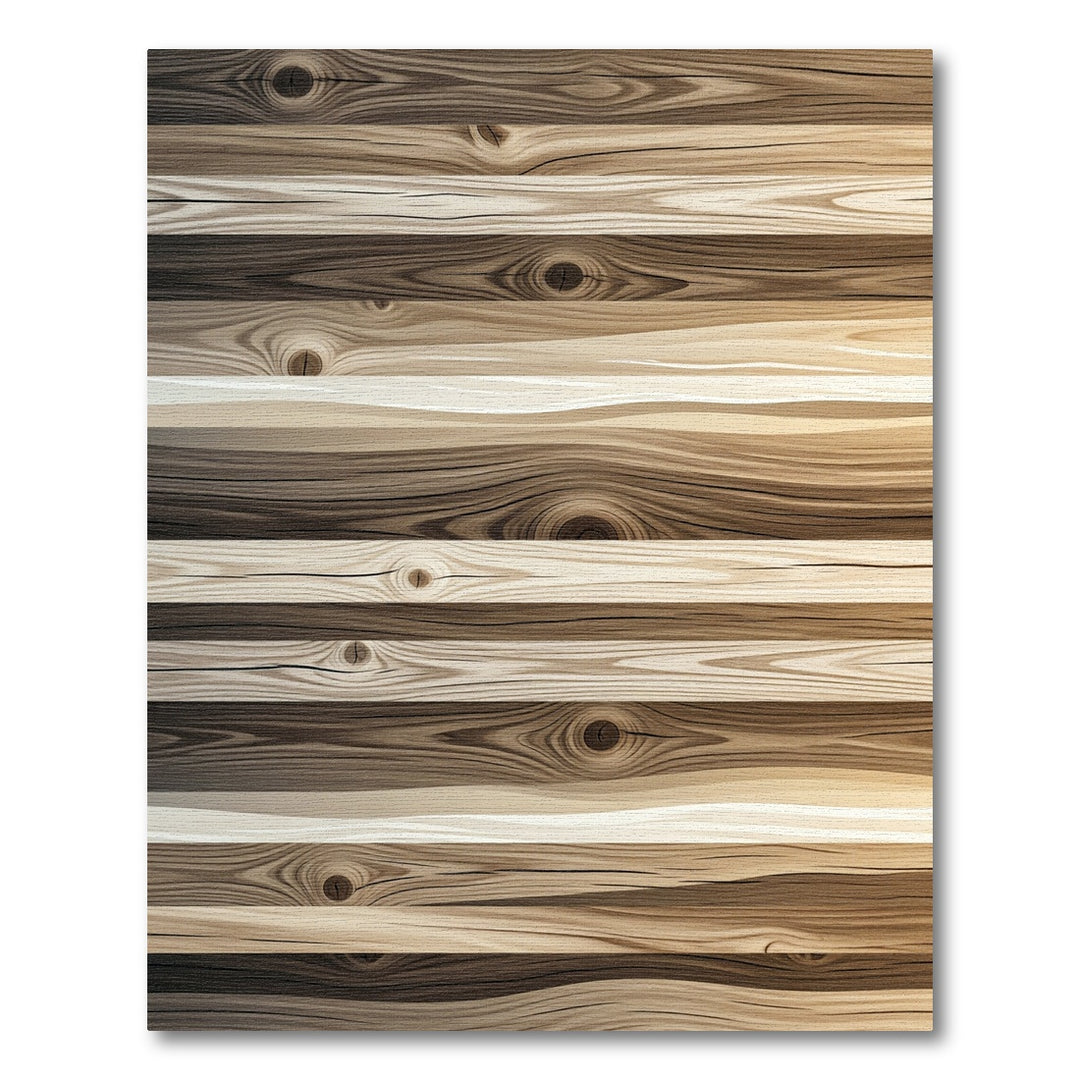 Rustic Wood Grain Plank Rug
