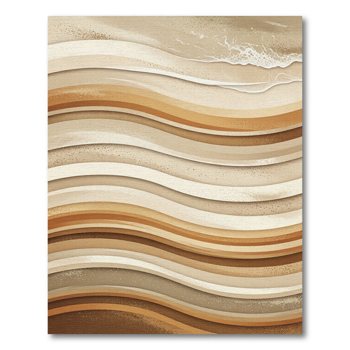 Sandy Beach Layered Wave Rug