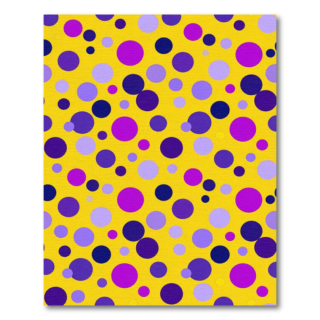 Bright Yellow Polka Dot Circles Rug