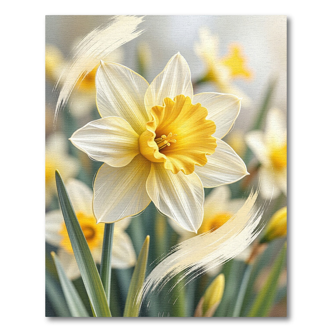 Soft Yellow Daffodil Garden Blossom Rug