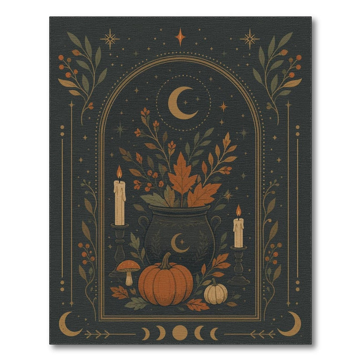 Mystic Cauldron Pumpkin Area Rug